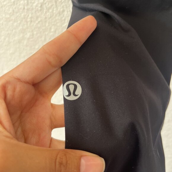 Lululemon Leggings Sz 6 Fast Free 7/8 Tight II Nulux 25" Black Reflective W5BJGS - Picture 4 of 9